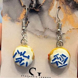 NEW Jelly Donut Polymer Clay Stud Dangle Earrings